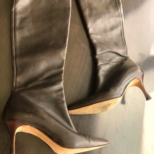 Vintage Manolo Blahnik Chocolate Brown Calf Boot.